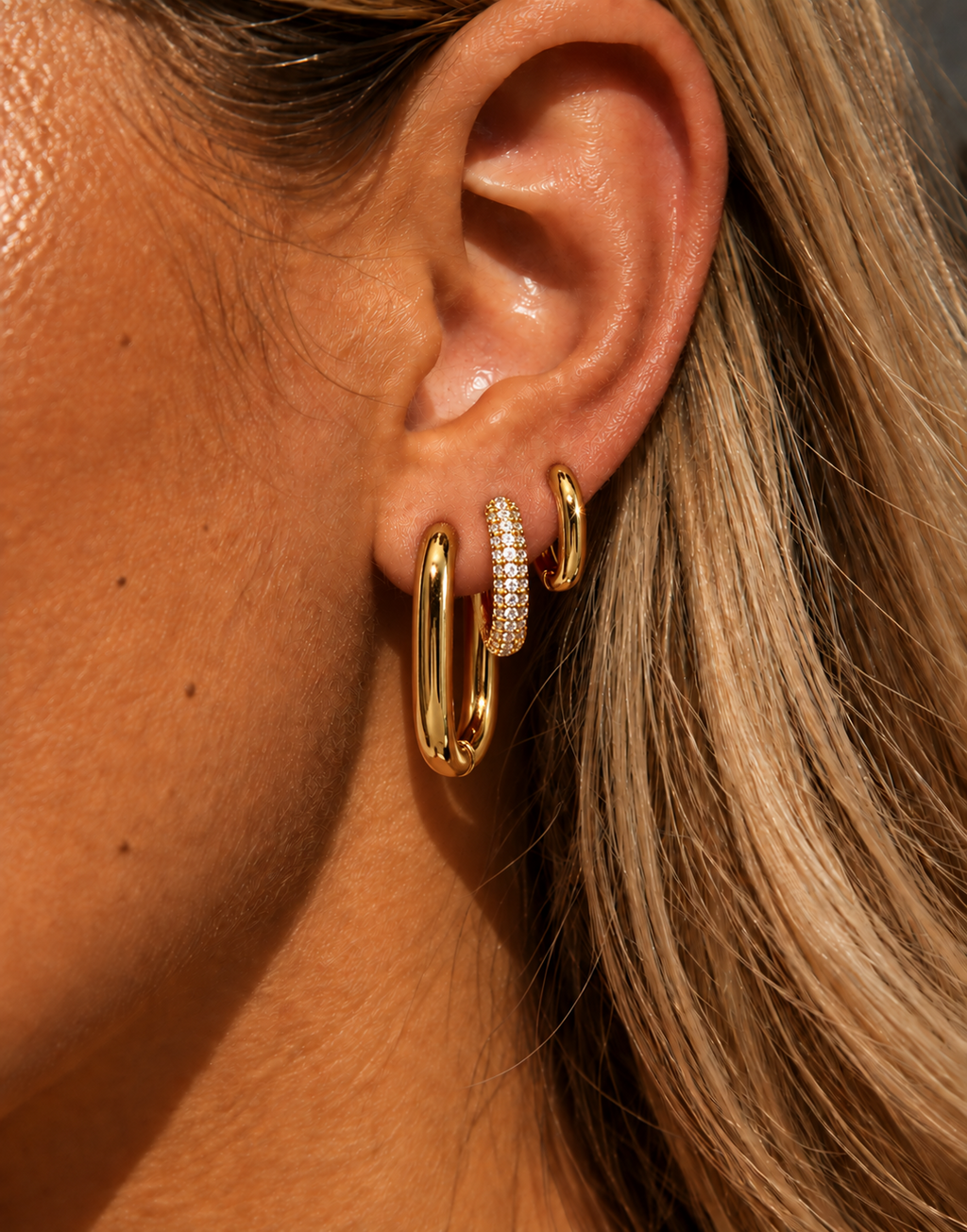 LIVIA HOOPS SET GOLD