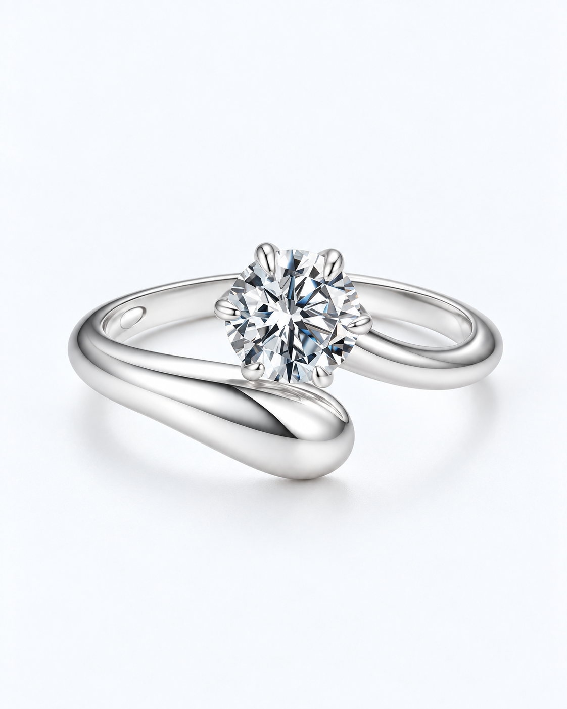 ETERNA Ring aus 925 Sterlingsilber mit Moissanit Produktbild