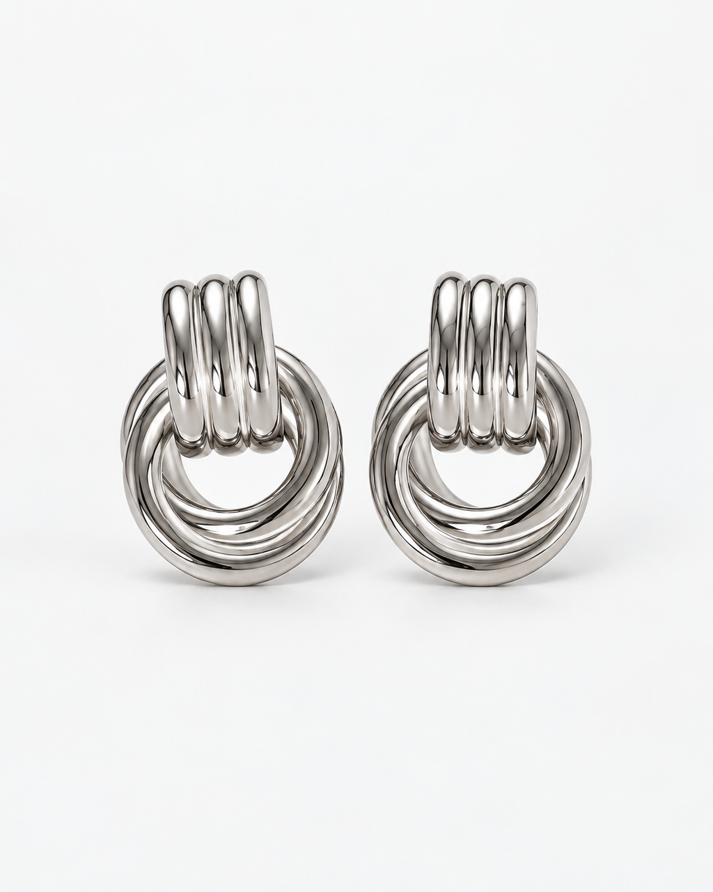 TRIO Ohrringe Silber