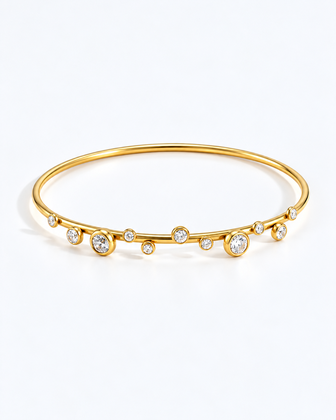NOVA Armband aus Edelstahl mit runden Steinen